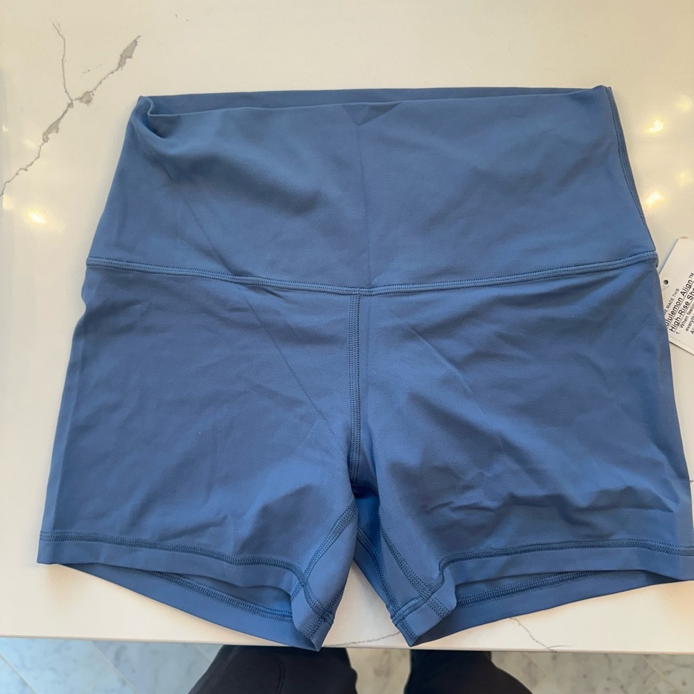 lululemon athletica High-Waisted Blue Shorts